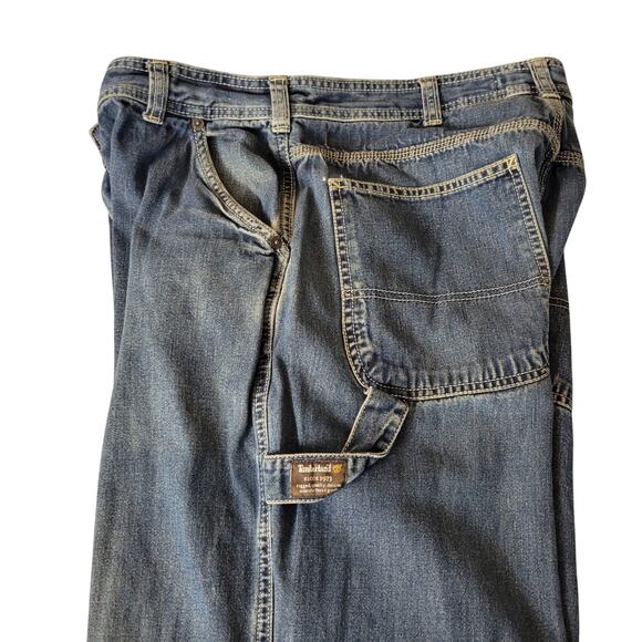 Timberland Carpenter Jeans Mens 35x30.5 (34) Blue Baggy Denim Y2k Hip Hop VTG - Picture 7 of 13